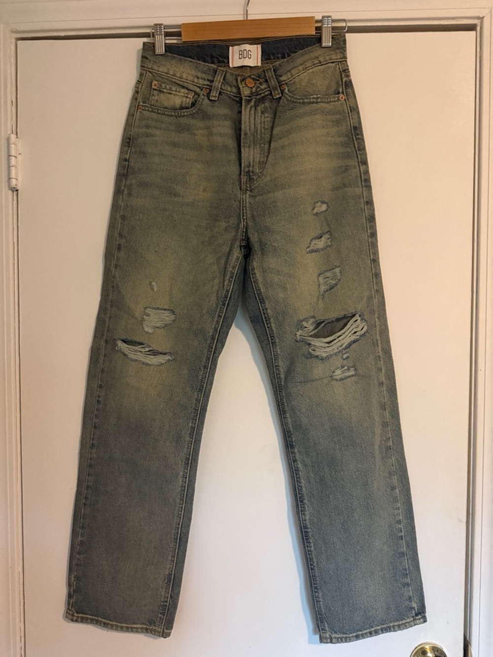 BDG “Cowboy” Straight Leg Distressed Jeans